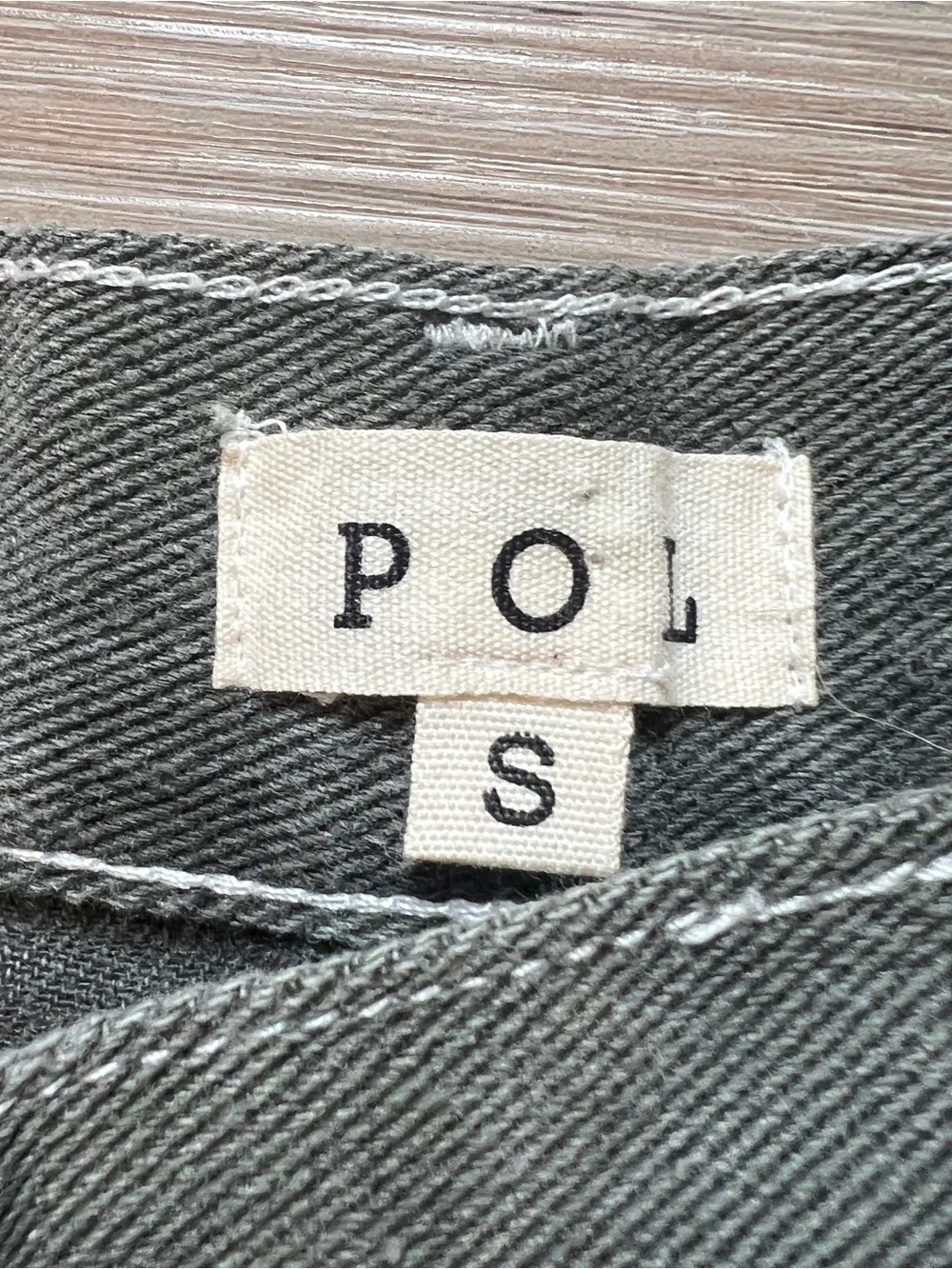 POL Pearl Embellished Wide Leg Jeans Gray Denim Size S NWOT 28 - Picture 4 of 9